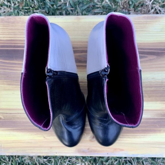 M Missoni Leather Two-Tone High Heel Mid Boot - Picture 10 of 13